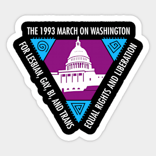 Vintage Retro Washington March Gay Sticker